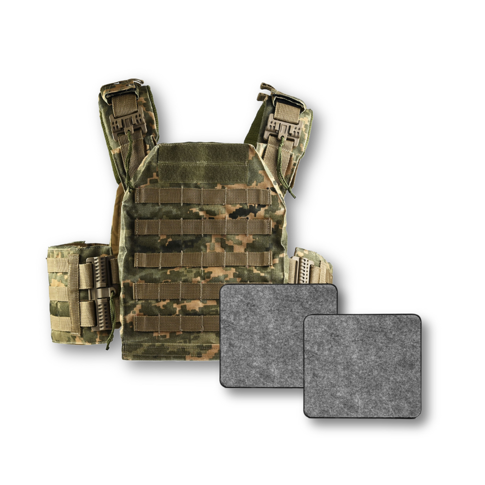 Set 1+1: plate carrier BarahtAr M (25x30) + side plates 15x13 cm