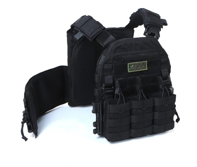 Плитоноска МИЦЬ 2.0 с функцией быстрого сброса, черная (PLATE CARRIER) МОЛЛИ PL-022